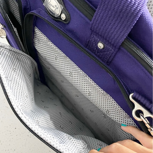 Ricardo BEVERLY HILLS Purple Travel Bag Carry On Crossbody Luggage Perfect Condi - Picture 8 of 14